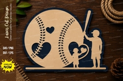 Baseball Family Love Sign Laser Cut SVG File baseball family Product Image 1