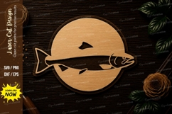 Salmon Fish Silhouette Laser Cut SVG File salmon fish svg Product Image 1