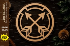 Crossed Arrows Tribal Symbol Laser Cut SVG File crossed svg Product Image 1