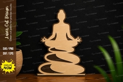 Zen Meditation Stone Balance Laser Cut SVG File zen meditati Product Image 1