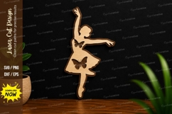 Ballerina Dancer Silhouette Laser Cut SVG File ballerina svg Product Image 1
