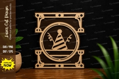 Sailboat Decorative Square Frame Laser Cut SVG File sailboat Product Image 1