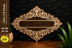 Ornate Vintage Nameplate Frame Laser Cut SVG File vintage Product Image 1