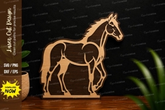 Horse Standing Silhouette Laser Cut SVG File horse svg Product Image 1