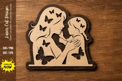 Mother Child Love Art laser cut svg File mother child laser Product Image 1