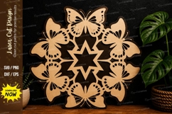 Butterfly Star Pattern laser cut svg File butterfly star Product Image 1