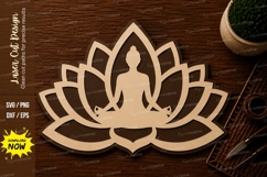 Lotus Flower Meditation Decor Laser Cut SVG File lotus flowe Product Image 1