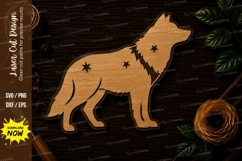 Wolf Silhouette Wildlife Laser Cut SVG File wolf svg, wolf Product Image 1