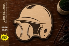 Baseball Helmet Sports Laser Cut SVG File baseball helmet Product Image 1