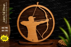 Archer Target Sport Ornament Laser Cut SVG File archer svg Product Image 1