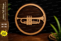 Trumpet Music Instrument Ornament Laser Cut SVG File Product Image 1
