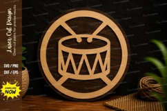 Drum And Sticks Ornament Laser Cut SVG File drum and sticks Product Image 1
