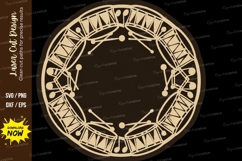 Music Notes Circular Frame Laser Cut SVG File music notes Product Image 1