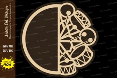 Half Drum Frame Ornament Laser Cut SVG File half drum frame Product Image 1