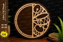 Half Drum Circle Ornament Laser Cut SVG File drum circle svg Product Image 1