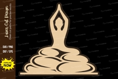 Meditation Yoga Pose Ornament Laser Cut SVG File meditation Product Image 1