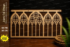 Gothic Arch Window Frame Laser Cut SVG File gothic arch fram Product Image 1