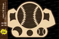 Baseball Sports Frame Ornament Laser Cut SVG File baseball Product Image 1