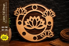Lotus Mandala Ornament Laser Cut SVG File lotus mandala svg, Product Image 1