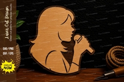 Female Singer Silhouette Laser Cut SVG File female singer Product Image 1