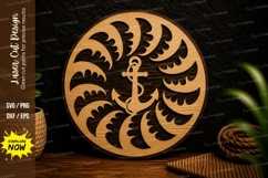 Anchor Nautical Mandala Ornament Laser Cut SVG File anchor Product Image 1