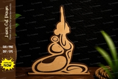 Yoga Meditation Pose Laser Cut SVG File yoga meditation svg, Product Image 1