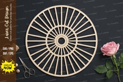 Radial Wheel Laser Cut SVG laser cut svg, radial wheel Product Image 1