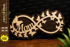 Mom Infinity Love Frame laser cut svg File mom infinity Product Image 1