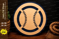 Baseball Round Laser Cut SVG Design baseball svg, baseball Product Image 1