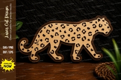 Leopard Wildlife Laser Cut SVG Design leopard svg, leopard Product Image 1