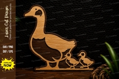 Duck Family Laser Cut SVG Design duck family svg, mother Product Image 1