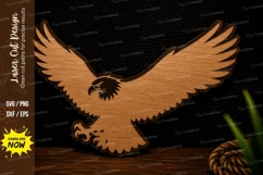 Flying Eagle Laser Cut SVG Design eagle svg, flying eagle Product Image 1