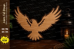 Flying Eagle Wings Laser Cut SVG Design eagle svg, flying ea Product Image 1