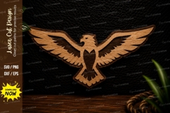 Flying Eagle Silhouette Laser Cut SVG Design eagle svg, Product Image 1