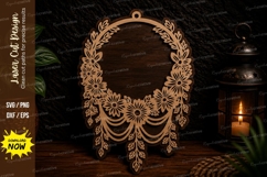 Floral Dreamcatcher Frame Laser Cut SVG Design dreamcatcher Product Image 1
