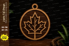 Maple Leaf Ornament Laser Cut SVG Design maple leaf svg Product Image 1