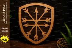 Arrow Shield Emblem Laser Cut SVG Design shield svg, arrow Product Image 1