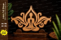 Lotus Yoga Meditation Laser Cut SVG Design lotus yoga svg Product Image 1