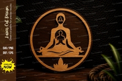 Meditation Chakra Yoga Laser Cut SVG Design chakra yoga svg Product Image 1