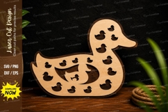 Cute Rubber Duck Laser Cut SVG Design rubber duck svg, cute Product Image 1