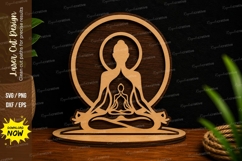 Meditation Yoga Stand Laser Cut SVG Design meditation svg Product Image 1