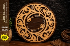 Ornamental Round Frame Laser Cut Svg Design ornamental frame Product Image 1