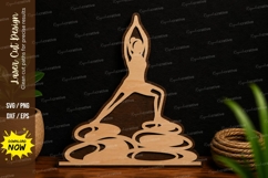 Yoga Balance Pose Laser Cut Svg Design yoga svg, yoga pose Product Image 1
