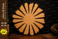 Sunburst Flower Laser Cut Svg Design sunburst svg, flower sh Product Image 1