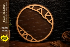 Geometric Circle Frame Laser Cut Svg Design geometric circle Product Image 1