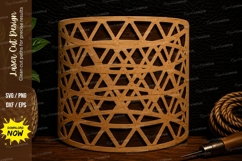 Geometric Cylinder Pattern Laser Cut Svg Design geometric Product Image 1