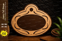 Ornamental Plaque Frame Laser Cut Svg Design ornamental fram Product Image 1