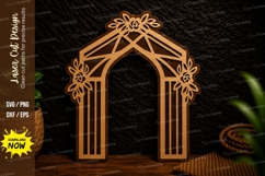Floral Wedding Arbor Laser Cut Svg Design wedding arbor svg, Product Image 1