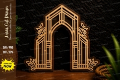Geometric Floral Arch Laser Cut Svg Design geometric arch Product Image 1