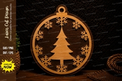 Christmas Tree Ornament Laser Cut Svg Design christmas ornam Product Image 1